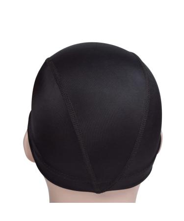 3 Pcs Stretchy Black Dome Cap Wig Caps with Wide Elastic Band - M Size - Buy Online on SooperMarket.com
