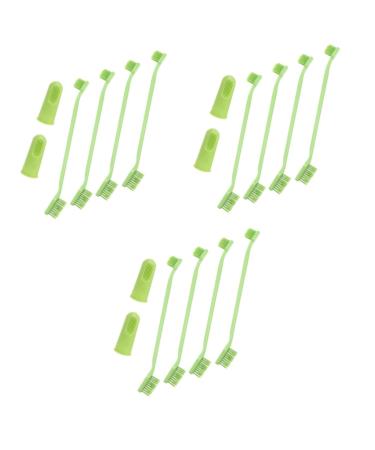 GANAZONO 3 Sets Pet Toothbrush Toothpaste for Dogs Green Dog Toothbrush Pet Mouth Cleaning Tool Tools Pp