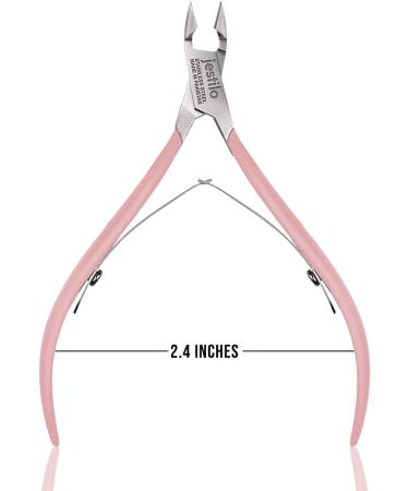 Stainless Steel Professional Cuticle Nippers - Best Pink Cutters and Remover for Manicure and Pedicure - Buy Online on SooperMarket.com
