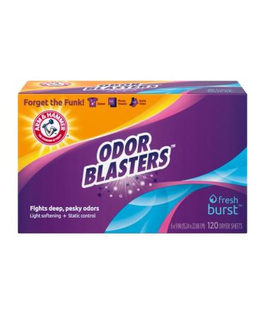 Arm & Hammer Odor Blasters Fresh Burst Dryer Sheets 120 Count