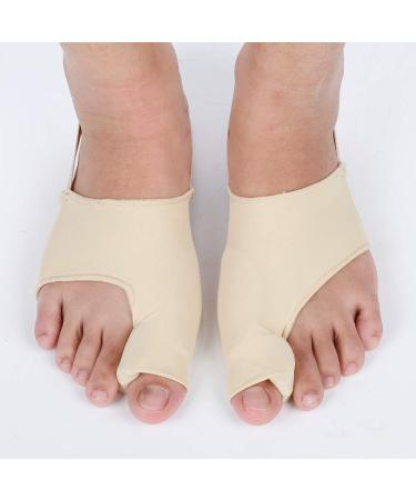 Bunion Corrector Silicone Toe Separators Stretchy Bunion Corrector Sleeve with Nonslip Strap Bunion Cushion Protector Thumb Separator Straightener for Crooked Overlapping Toes Calluses 2 Pairs