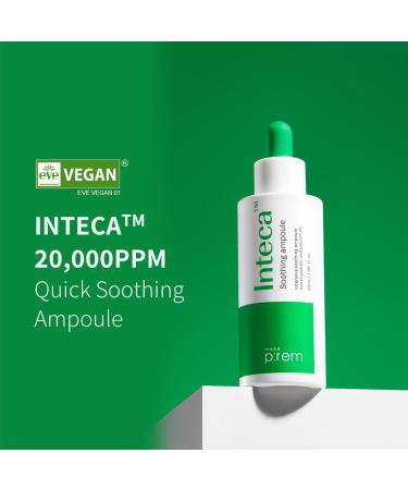 MAKE P:REM INTECA Soothing Ampoule | Intensive Calming Serum | Korean Skin Care | EVE VEGAN | 50ml - Buy Online on SooperMarket.com