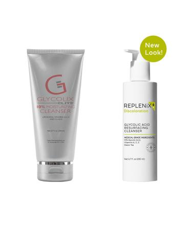 Replenix Glycolic Acid Resurfacing Cleanser - Medical Grade Exfoliating Face Wash | Brightens Skin, Minimizes Pores & Evens Skin Tone | 6.7 oz - Buy Online on SooperMarket.com