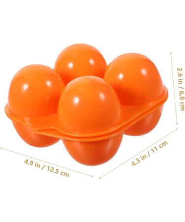 Mikikit Portable Egg Carriage 2pcs 4-compartment Egg Box Refrigerator Kitchen Egg Container Reusable Plastic Storage Organizer - Buy Online on SooperMarket.com