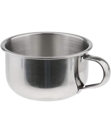 POFET 8cm Durable Stainless Steel Shaving Brush Mug Bowl - Premium Barber Beard Soap Dish for Men | International Shipping - Buy Online on SooperMarket.com