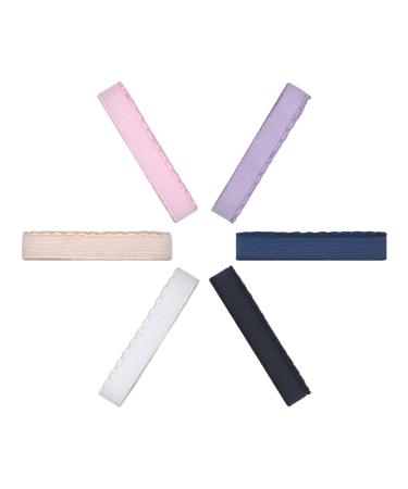 Bristlegrass Picot Plush Bra Strap Elastic Band 3/8" Nylon Spandex Shoulder Tape for Lingerie Underwear Sewing Trim (Combo K-3/8 Inch X 12 Yards)