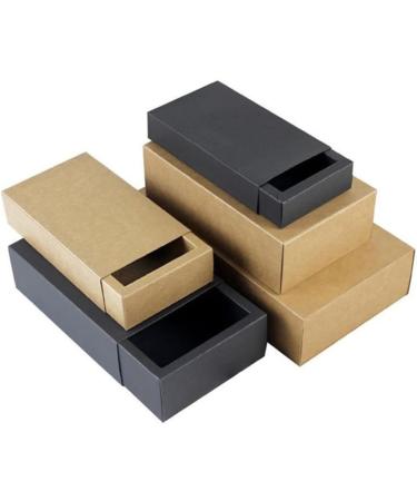 KOMBIUDA 20pcs Mini Boxes Paper Boxes for Wedding Favor Boxes Kraft Paper Drawer Tea Travel Size 3 Black - Buy Online on SooperMarket.com
