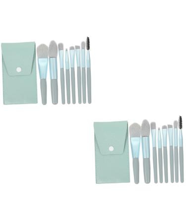 Balacoo 2 Sets Travel Makeup Women Favor Portable Brush Supple Makeup Brush Professional Makeup Brush Lip Brush Travel Kits for Women Beauty Soft Miss Fiber Wool Cosmetic Brush 9x3x1.6cm Blue