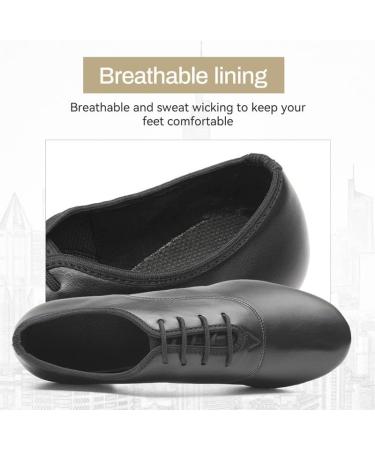 JUODVMP Men's Black Dance Shoes - Modern Latin Jazz Salsa Tango & Ballroom - Buy Online on SooperMarket.com