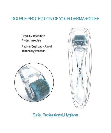 INCELLICE Derma Roller | Professional Titanium Microneedling Roller for Men & Women | 200 Micro Needles for Home Use - Buy Online on SooperMarket.com