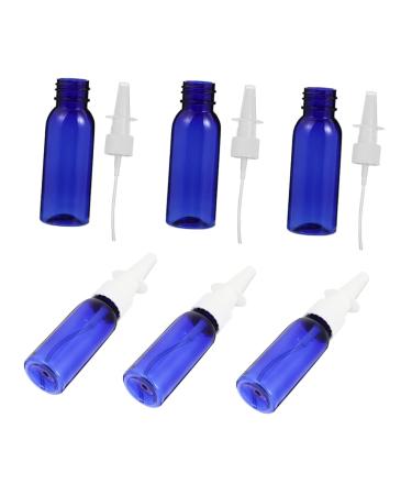 FRCOLOR 6pcs Round Shoulder Bottle with Nasal Spray Travel Lotion Bottles Toiletry Travel Containers Glass Containers for Liquids Nasal Mist Refillable Nasal Spray Bottle Nasal Pump Bottle