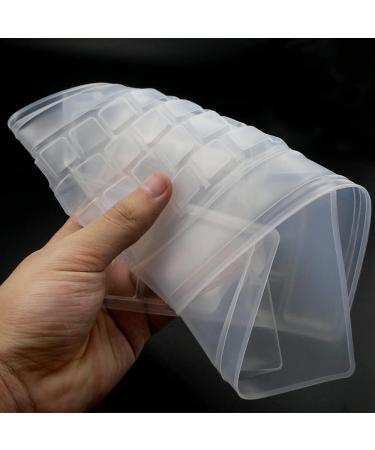 quiodok 4 Pcs Desktop Computer Keyboard Skin Protector Film Cover Clear Silicone Keyboard Cover Universal Keyboard Cover Protector for Standard Size 108 Keys PC Computer(445*130mm) - Buy Online on SooperMarket.com
