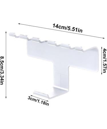 Lencyotool Self-Adhesive Toothbrush Holder | Bathroom & Kitchen Organizer for Razors Brushes & Toothpaste - White Bathroom Accessories - Buy Online on SooperMarket.com