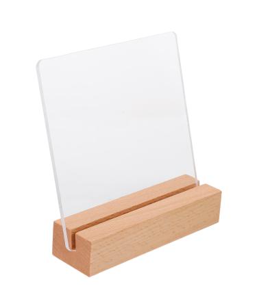 Warmhm Nail Display Board Clear Wedding Signs Nail Tips Display Holder Name Card Stand Nail Art Display Board Earrings Organizer Clear Sign Holder Kickstand Nail Plate Acrylic Solid Wood
