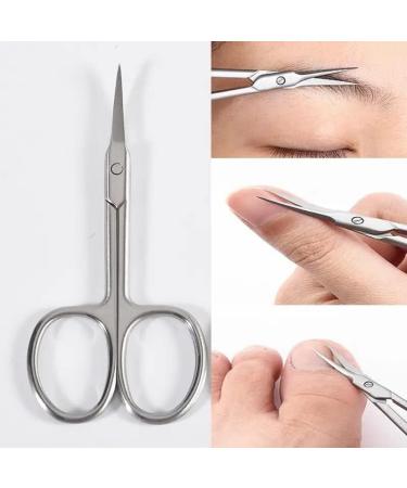 Professional Nail Scissors 9CM Suitable for Multi-Purpose Manicure Men Women Eyebrows Nose Nails (Curved) - Buy Online on SooperMarket.com