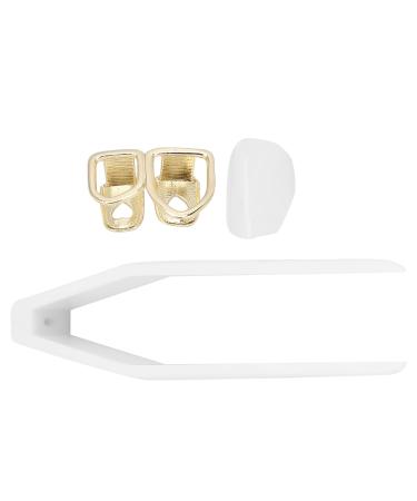 Halloween Hip Hop Teeth Hip Hop Hollow Tooth Convenient 2 Brass Fashionable for Party for Fashion Show for Festival(gold)