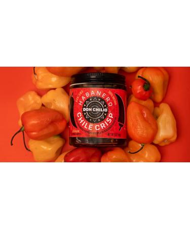 Don Chilio Chile Crisp: Crunchy Sliced Habanero Peppers in Hot Seasoned Oil (5oz Jar) - Buy Online on SooperMarket.com