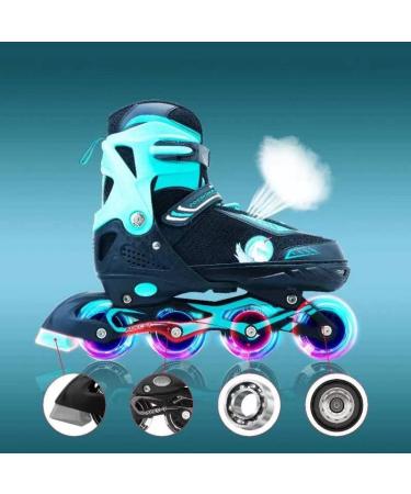 Adjustable Inline Skates Roller Blades with Light Up Wheels for Girls, Kids, Women, and Adults - High Performance Rollerblades for Beginners - Size M (US Big Kids 1-4) - Buy Online on SooperMarket.com