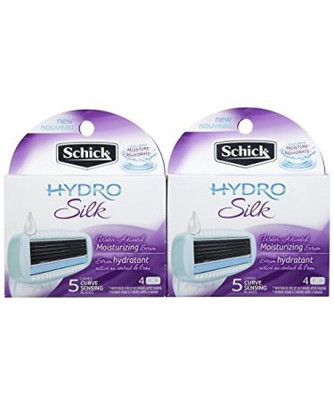 Schick Hydro Silk Cartridges 4 ea (Pack of 2)