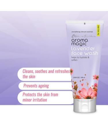 Aroma Magic Lavender Face Wash | Hydrating & Soothing Cleanser for Dry Skin | Anti-Aging Benefits | Refreshing 3.38 Fl Oz - Buy Online on SooperMarket.com