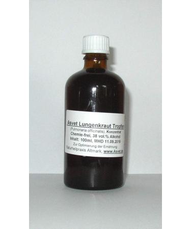 Asvet 100ml lungwort tincture drops pulmonaria preparation without chemicals handmade 100% vegan and natural!