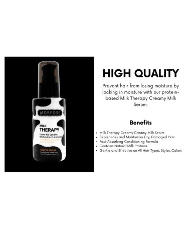 Morfose Milk Therapy Serum - Nourishes & Protects Hair | Silkier Shinier Stronger | Split-End Healing | 100 ml - Buy Online on SooperMarket.com