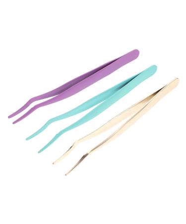 Magiclulu 6 Stk eyelashcases guns tweezers eyebrow tweezers whip eyelid extension tweezers Tool eyelash holder clip for false eyelashes eyelash clip stainless steel sass