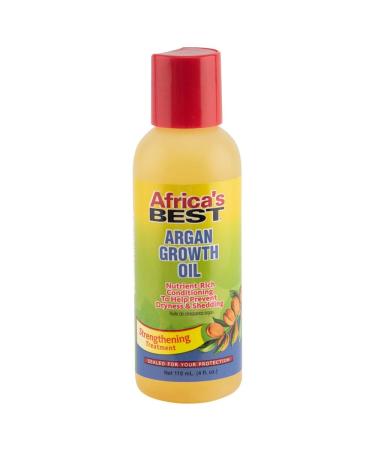 Africa's Best - Argan Growth Oil  Nutrient Rich Formula  Strengthens Hair  Stimulates Hair Growth  Conditions to Help Prevent Dryness and Shedding  4oz Bottle