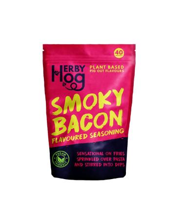 Bacon Seasoning - Smoky - 200g - Plant Based Vegan Friendly - 40 Servings - Resealable Packet - Made in the UK by Herby Hog