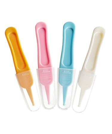 HugeDE 6 Pcs Baby Ear Nose Nasal Tweezers Infant Nose Cleaning Tweezer Baby Nipper Plier Forceps