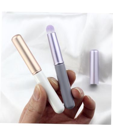 3pcs Lip Makeup Brush Set - Contour Concealer & Smudge Brushes for Women | Aluminum Tube | Perfect for Beauty Makeup Bag - Buy Online on SooperMarket.com