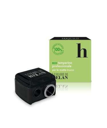 Helan The Colours of Helan - Portable 100% Recycled Pencil Sharpener with Reservoir and Removable Adapter Pencil Sharpener with Reservoir and Tip Eye and Lip Pencil Sharpener 3 Diameters Makeup