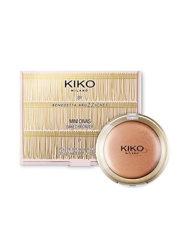 Kiko Milano by Benedetta Bruzziches Mini Divas Baked Bronzer No. 01 Portable Honey Contents: 3.5g bronzer for some sun and contours on the face.