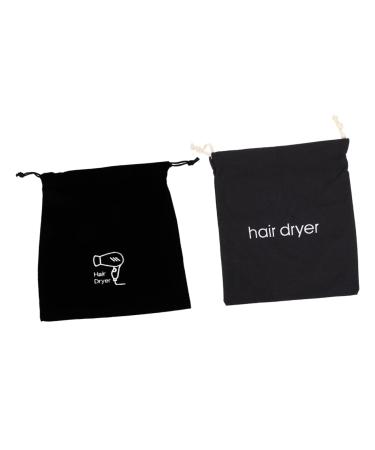 Mikinona 2pcs Hair Dryer Storage Bag Hair Dryer Bags Drawstring Bag Hairdryer Storage Straightener Bag Fabric 33.00X30.00X0.50CM As Shown 1