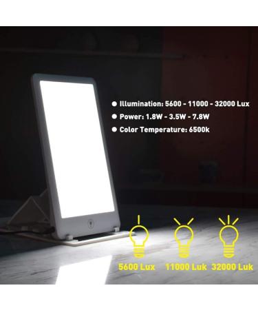 CHSHY Happy Daylight Lamp Therapy Energy Lamp Adjustable Angle Touch Control Brightness Setting 5 600 32 000Lux Cool White UV Free - Buy Online on SooperMarket.com