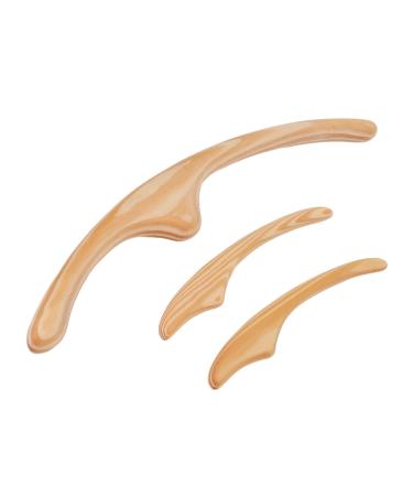 3pcs Cypress Gua Sha Tool Muscle Relax Cellulite Removal Wooden Massager for Face Arms Legs Back Body
