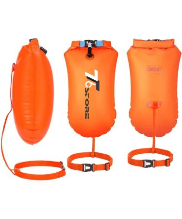 T6 20L Swim Buoy Dry Bag - Waterproof Safety Float for Water Sports and Camping - Orange - Buy Online on SooperMarket.com