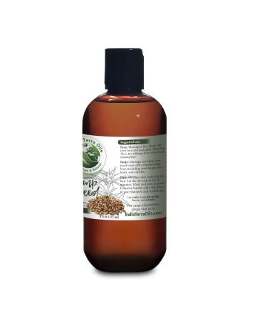Bella Terra Oils Hemp Seed Oil 8oz - 100% Pure, Cold-Pressed, Organic & Chemical-Free. Natural Moisturizer for Dry Skin, Hair, Beard & Stretch Marks. Rich in Omega 3 6. Non-GMO. Unrefined - Buy Online on SooperMarket.com
