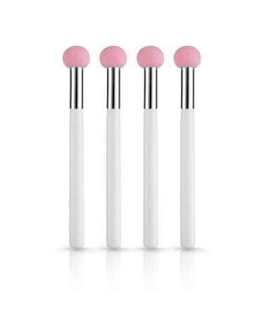 Wllhyf 4 piece Powderpinsel Make Up Puff Foundation Concealer Liquid Eyeshadow Roll Magic Wand Applicator Set Professional Double Lidscay Eyeliner Wet Blush Beauty Blender Tool