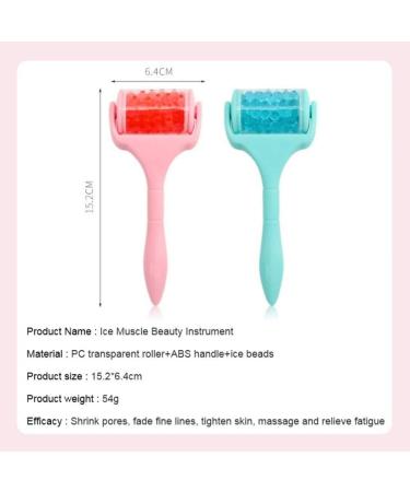 JIAHAO Ice Roller Facial Massager Ice Muscle Beauty Apparatus Ice Rolling Lifting Firming Tighten Skin Tone and Reduce Wrinkles (Pink) - Buy Online on SooperMarket.com