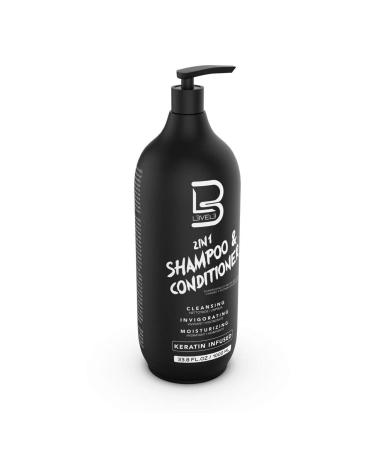 L3vel3 2 In 1 Shampoo and Conditioner - Nourishing Keratin for Strong Healthy Hair - 1000 ml - Cleans & Repairs All Hair Types - Buy Online on SooperMarket.com