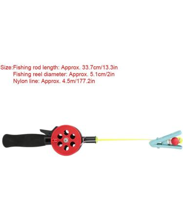 Dilwe Kids Fishing Rod - 2 Pack ABS Crab Ice Fishing Rods 4.5M with Nylon Line & Shrimp Clamp - International Shipping Available - Buy Online on SooperMarket.com