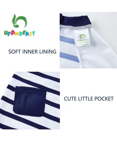UPF 50+ Baby Boy Swimwear Set with Sun Hat | Navy Stripe | 6-9 Months - Buy Online on SooperMarket.com
