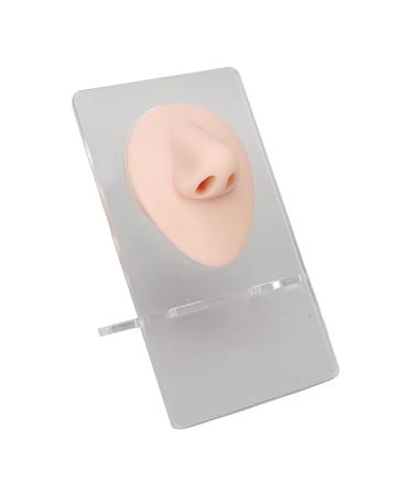 3-Part Silicone Nose Model for Piercing Practice | Soft 3D Display with Acrylic Stand - Buy Online on SooperMarket.com