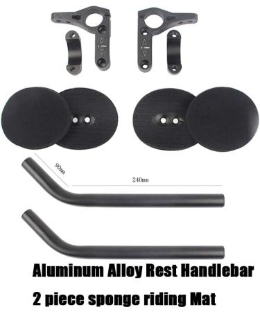 RCKHROS Aero Bars | Aluminum Alloy Black | Bicycle Armrest Handlebars for Mountain and Road Bike Racing - Buy Online on SooperMarket.com