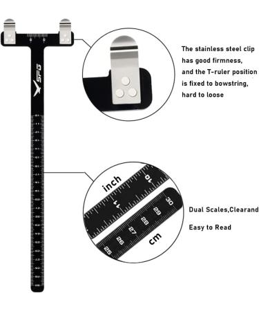 Sopoger Archery Bow Square Nocking Points Pliers Kit - T Shape Turning Ruler Tool for Recurve Compound Bow, Black - Buy Online on SooperMarket.com