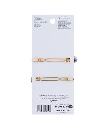 Scunci Neutral Pearl Marble Hair Barrettes - Set of 2 - Buy Online on SooperMarket.com