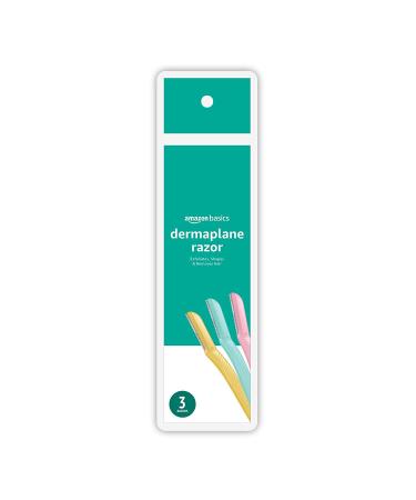 Amazon Basics Exfoliating Dermaplaning Tool & Eyebrow Facial Razor - 3 Count Pack - Buy Online on SooperMarket.com