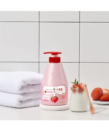 KWAILNARA Strawberry Milk Body Lotion 560g/19.75oz - Hydrating and Nourishing Formula - Buy Online on SooperMarket.com