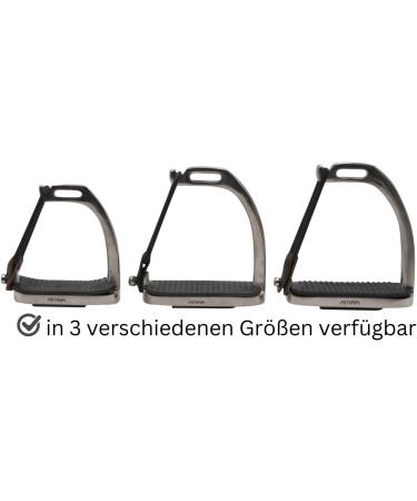 AMKA Stainless Steel Safety Stirrups - Flexible 10 cm 12 cm & 13 cm Options for Equestrian Safety | International Shipping Available - Buy Online on SooperMarket.com